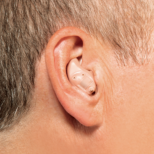 In the ear hearing aid in ear